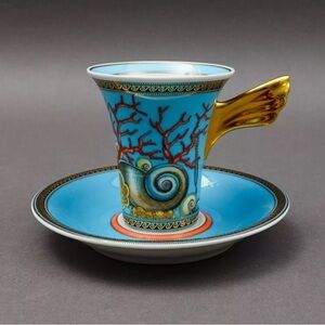 Versace La Mer Teacup and saucer🔱🪸